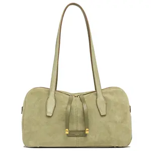 Aryna Light Green Leather Satchel Bag