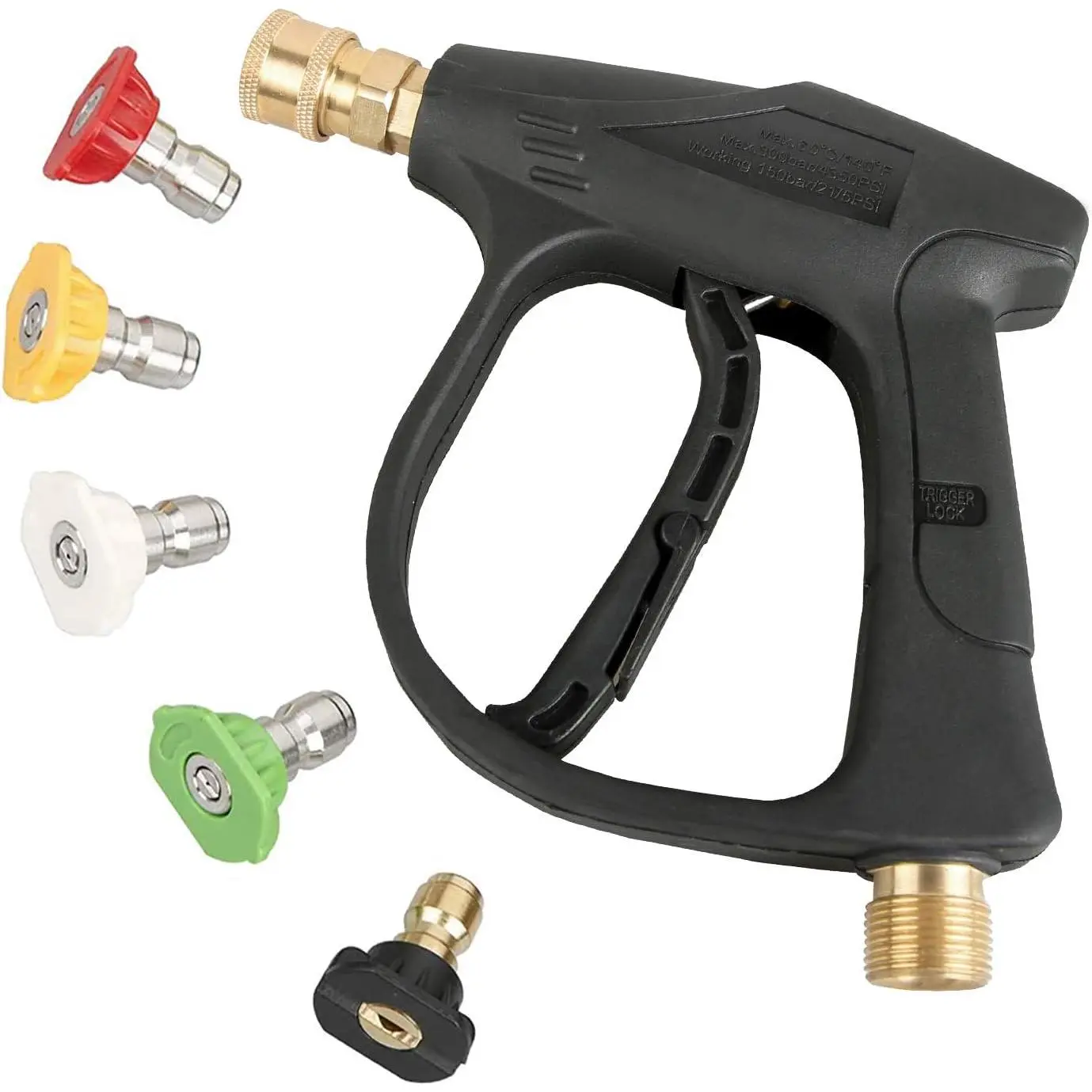 High  Washer ,3000 PSI Max with 5 Color Quick Connect Nozzles M22 Hose Connector 3.0 TIP