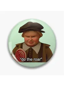 1Pc DIY Craft Buckle - 44mm (1.73 ") Shrek Do the Roar Pin for Bags, Jackets and Gifts, Holiday Gifts, Party Gifts