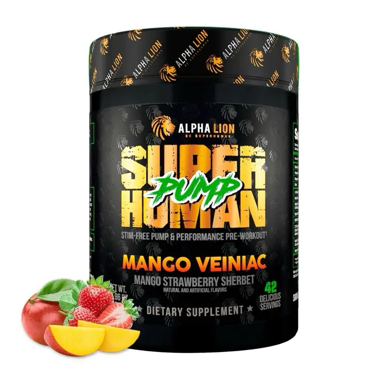 Alpha Lion Superhuman Pump 42srv | Powder, Nootropic Caffeine & Stim Free Preworkout Supplement (42 Servings)