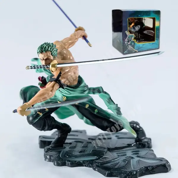 Hot One Piece 10cm Anime Figure GK Roronoa Zoro Three-blade Sa-maximum Manga Anime Statue Action Figure Collection Model Kid Toy tiok