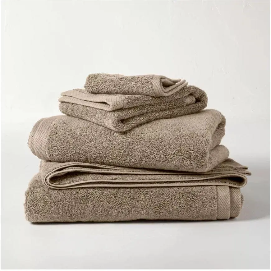 Organic Bath Towel Set - Dark Sand