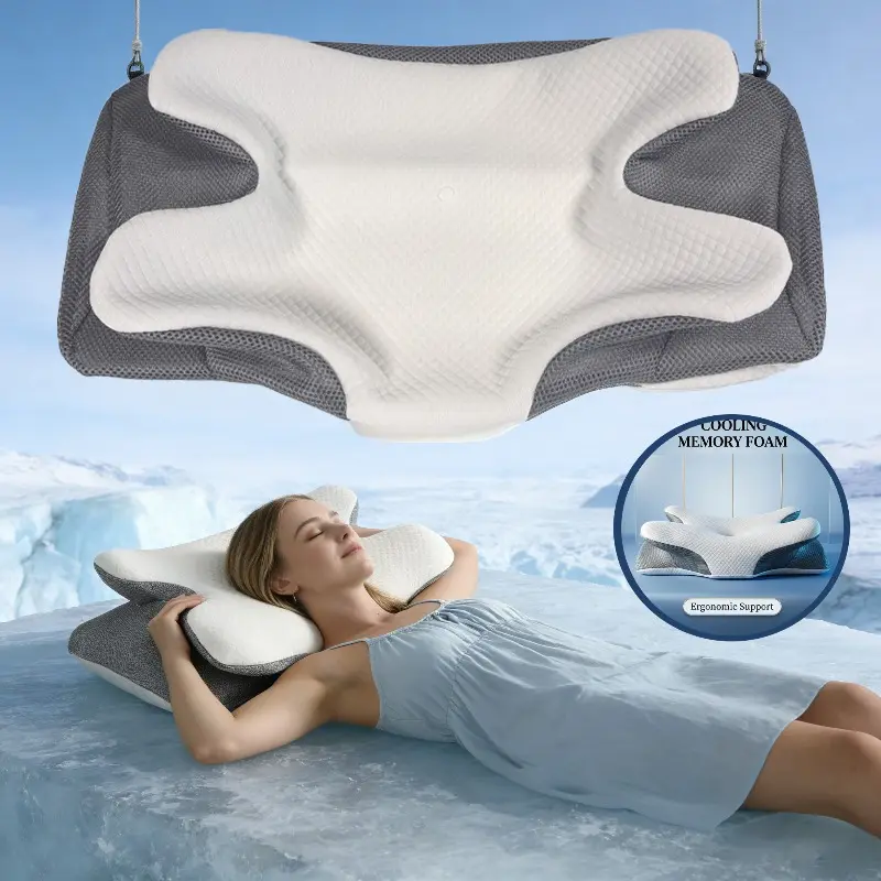 1pc butterfly-shaped neck pillow cover, new upgraded fabric, designed for summer, with breathable mesh design, washable, suitable for people who are sensitive to heat in summer, as a pillow cover for sleep, as a gift for family members