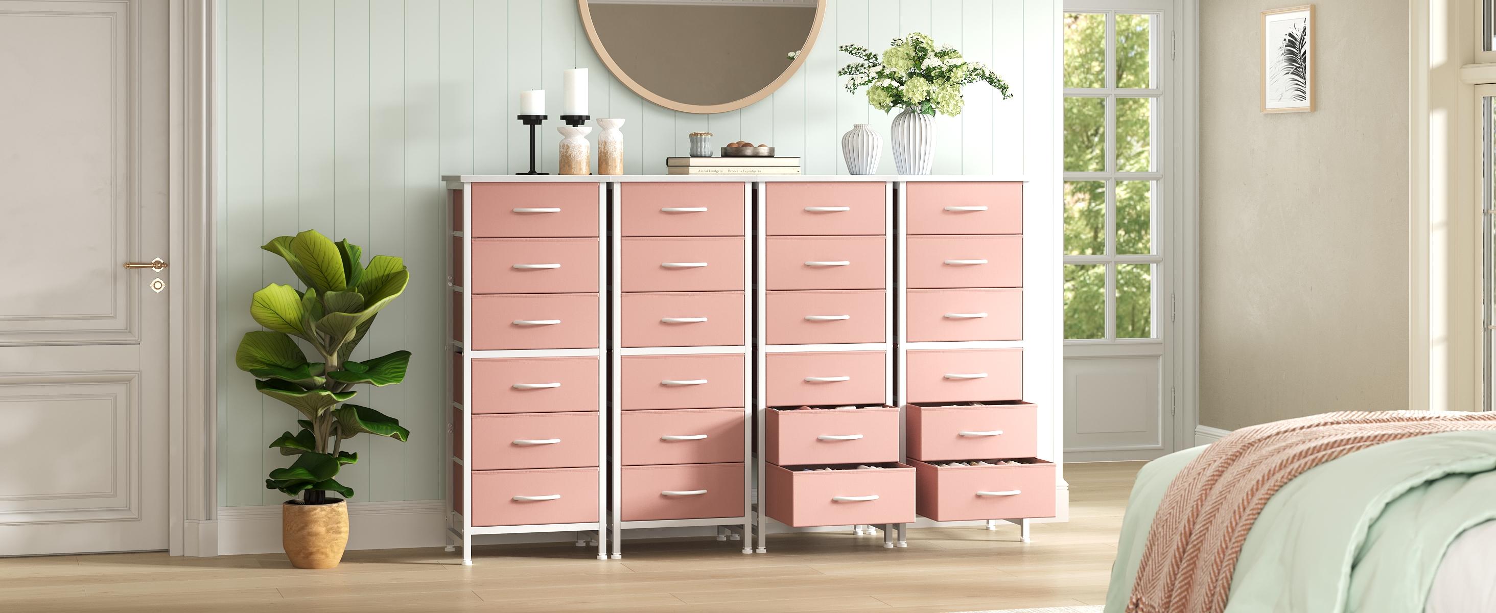 Sweetcrispy 6-Fabric-Drawer Chest Dresser - Clothes Storage Cabinet, Minimalist Drawer Tower, Modern Home Furniture, Wood Top Cabinets with Metal Frame, Cross Support Rods, Anti-Tip Design for Bedrooms, Compact Spaces