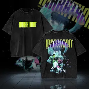 [Collection] 7 Designs - Marathon FPS Game Glitch Runner Graphic T-shirt Collection Streetwear 100% Cotton Oversized Bungie Fan Gift Heavyweight Aesthetic Washed Print Unisex Top Cyberpunk Techwear Designs