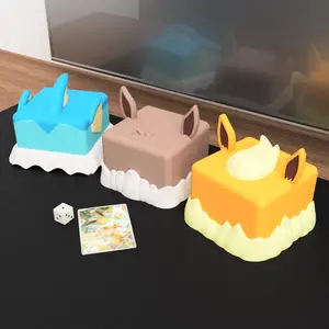 Eevee, Flareon,  Vaporeon Inspired Pokémon Deck Box Magnetic TCG Storage with Token & Dice Divider