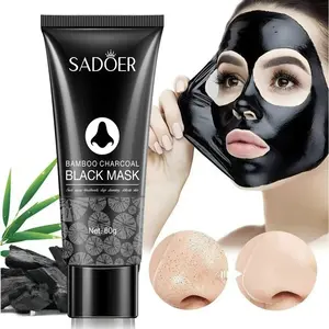 Blackhead Removal Peeling Mask Bamboo Charcoal Deep Pore Cleansing for Face & Nose 60ml Gentle Exfoliation Flawless Clear Comfort Facial Daily Skin Repair
