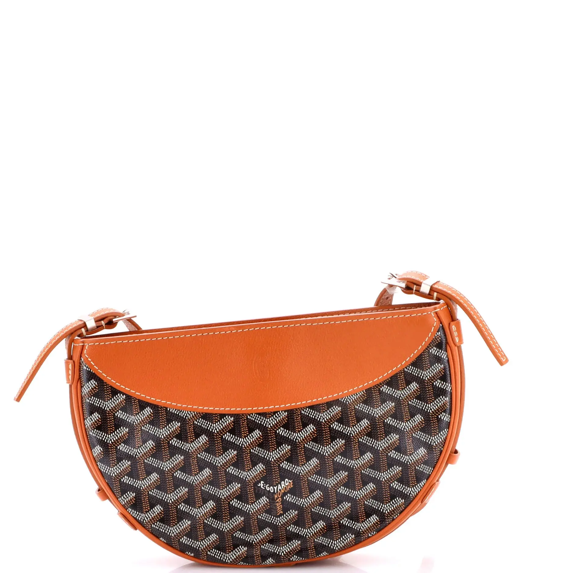 Pre-owned Goyard Canvas Coated Shoulder Bags Hirondelle Shoulder Bag Coated Canvas and Leather by Rebag