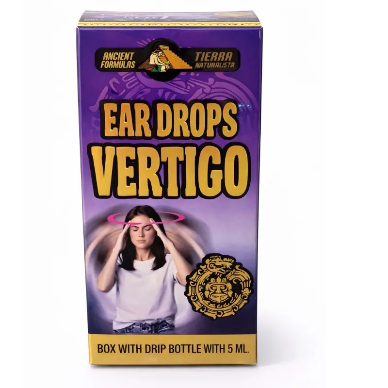 Natural de mexico Vertigo Relief Ear Drops, 5 mL Drip Bottle with Storage Box, Ancient Formulas for No Compromises & Optimal Results