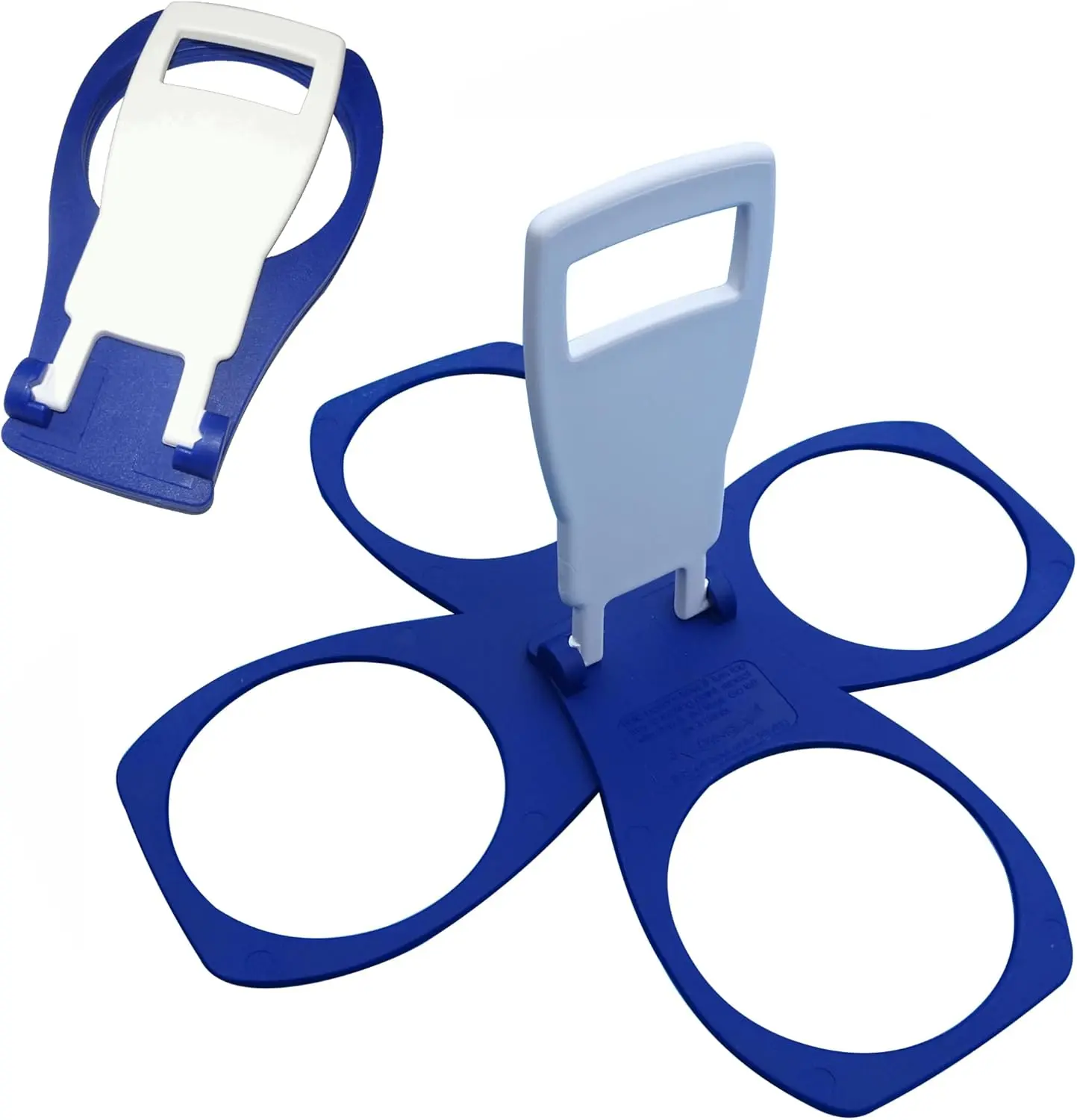 Fold  Cup Carrier/ [ UK] (Blue) Take-Out Coffee Soft Drink Pint  Beverage Holder, Sturdy  Pocket Size, Festival  Gigs - Easy & Safe 2,3,4 Cups