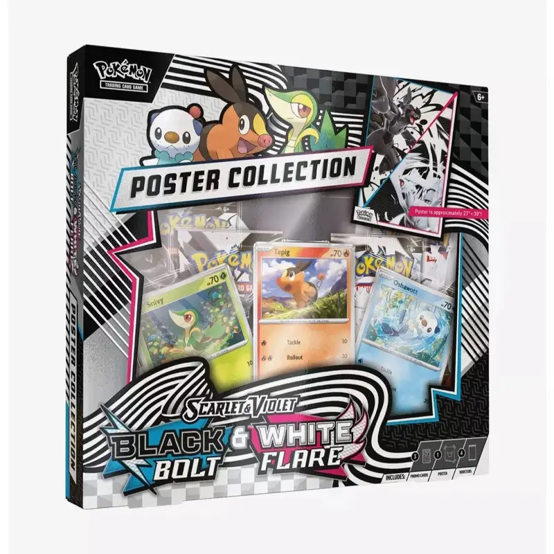 Black White Bolt X Flare Poster Collection - Pokémon TCG