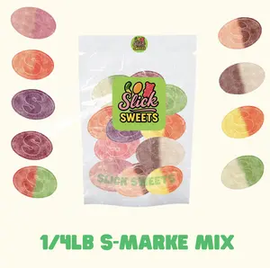 S-Marke 1/4lb Gummy Candy Sour Sweet Swedish Candy Chewy Tangy Fruit Snack