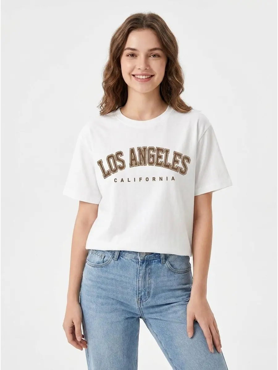 California Varsity Tee Destination Graphic 100% Cotton Black White S-3XL Women College-style Casual-wear Travel-souvenir Street-chic