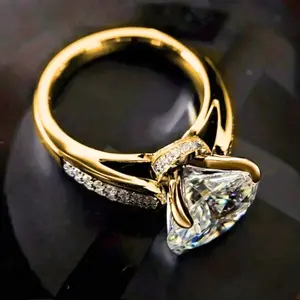 Engagement Rings- 14k Gold Rings Jewelry for Ladies, Exquisite Accessories for Special Occasions and Romantic Gift Ideas