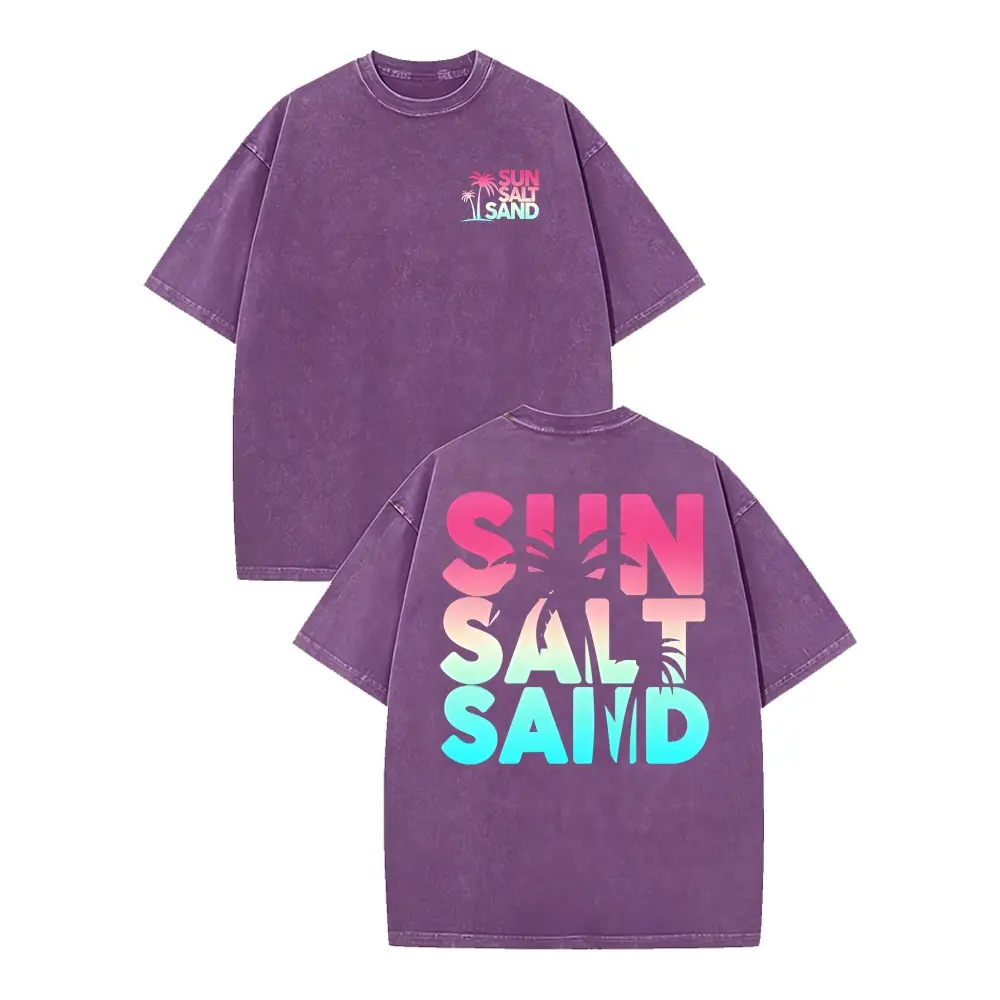 Washed T-shirt-Purple