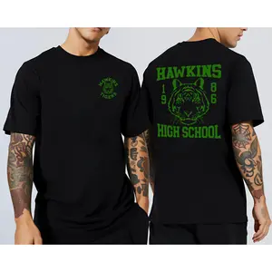 Hellfire Club x Hawkins High School Tee, Couple V-Day Tee! Ideal for Fandom Fans & Lazy Date Nights. #   TikTokShop. #   ViralTees #   TrendyTees #     funnyValentine