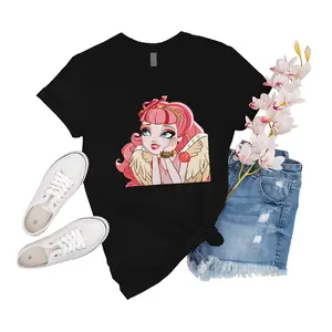 T-Shirt Unisex Monster High Cupid Cupid Pink Red Love Valentines Day Monster High Ever After High Shirt Event Shirts
