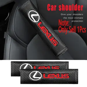 1/2 piece car seat belt shoulder protector adjustable shoulder pad interior accessories for Lexus F SPORT GX460 Ct200h IS250 ES 220D IS200 Fsport GS GX IS LS LC IS350 ES300 GS350 CT2