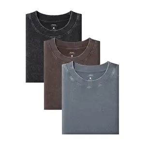 MIDMX Global Size Version 3pcs Vintage Streetwear 100% Cotton T Shirts for Men and Women Unisex Fashion Style