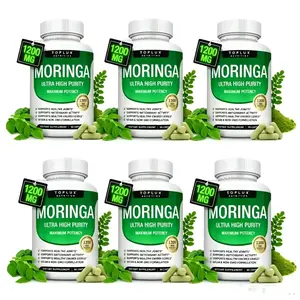 （Flash Sale 6 bottles）Moringa Capsules 1000mg+200 1200mg - Pure Moringa Immune and Gut Health Powder 90 capsules, Indian luxury Moringa, female probiotics, male vitamins Healthcare Dietary Edible Supplement Fitness Bathroom