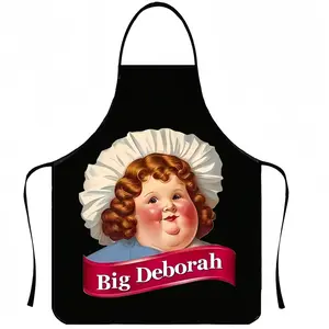 Big Deborah Pattern Polyester Apron, 1 Count Unisex Cooking Apron, Valentine's Day Gift,  Apron for Women, Birthday Present, Gift for Daughter&Mother&Wife&GF,Mother's Day Gift