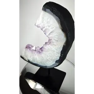 Beautiful Amethyst Half Moon on Stand - Product of Brazil