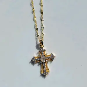 18K Cross Necklace