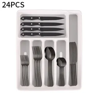24-Piece or 36-Piece Cutlery Set with Storage Box, Dishwasher Safe Gift Box Packaging, Perfect for Gifting and Daily Use, Dinnerware Set