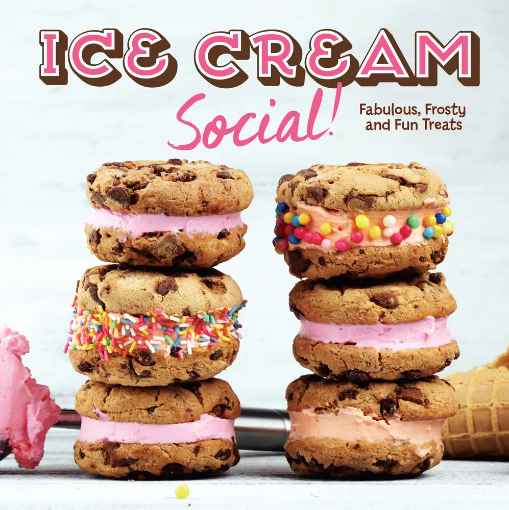USED Hardcover Cookbook - Ice Cream Social! Fabulous, Frosty, Fun Treats Book by Publications International Ltd (Food, Funky Favorites), Home Cooking, Easy Recipe