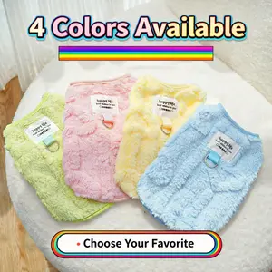 Pet Fleece Vest - Premium Soft Fleece Puppy Dog Jacket with Leash Ring, 4 Colors Available, Luxurious Comfort Pet Clothing for Small Medium Dogs (Indoor & Outdoor Warmth)