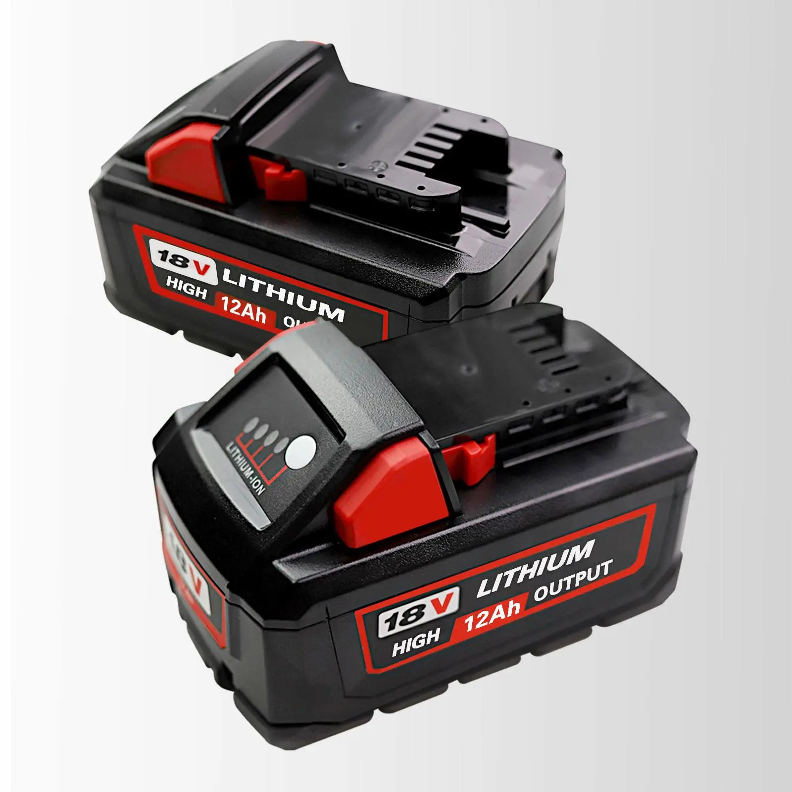 2-Pack High Output Lithium Batteries, 18V 12.0Ah Replacement for Milwaukee 48-11-1880 Cordless Power Tools