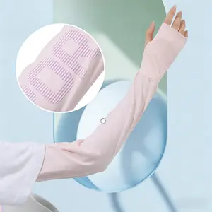 Unisex Photochromic Ice Silk Arm Sleeves – UPF50+ Extended Ice-Cool UV Protection Cycling Sleeves, Breathable & Adjustable