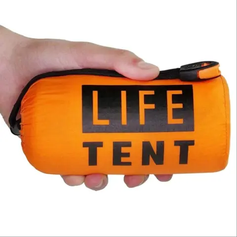 Portable Tent, Waterproof Rainproof Folding Tent with Whistle & Paracord for Outdoor Camping Hiking, Valentine's Day Gift, Foldable Tent
