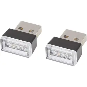 pcs Pink USB LED Light Atmosphere Ambient Lamp Car Interior Accessories