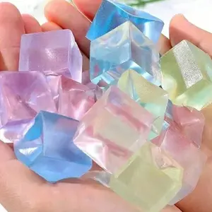Ice Cube Squeeze Toy, Stress Relief Gift, Halloween Christmas Squeeze Toy, Color Changing Heart Jelly Candy, Soft Ice Block Plaything