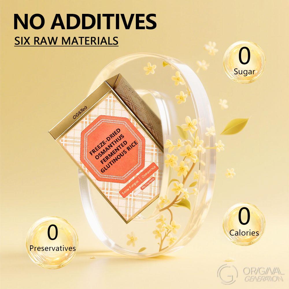 Sweet Soup with Osmanthus, Tremella and Rice Wine 90g（ 6pcs×15g）With Osmanthus，Snow Fungus，Rock Sugar，Jujube，Wolfberry,Sticky Rice