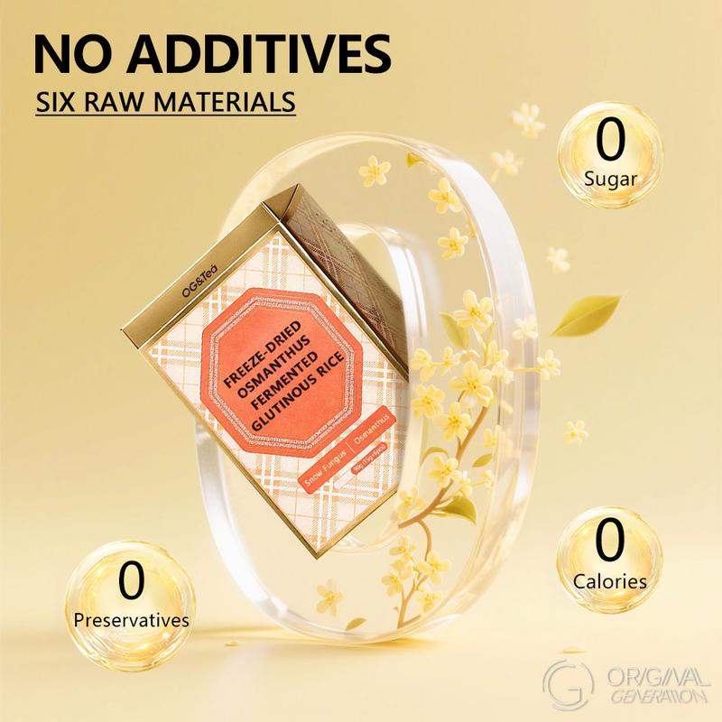 Sweet Soup with Osmanthus, Tremella and Rice Wine 90g( 6pcs×15g)With Osmanthus,Snow Fungus,Rock Sugar,Jujube,Wolfberry,Sticky Rice Sweet Soup with Osmanthus, Tremella and Rice Wine 90g( 6pcs×15g)With Osmanthus,Snow Fungus,Rock Sugar,Jujube,Wolfberry,Sticky Rice