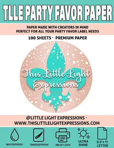 Premium Waterproof Party favor Paper | Made with Creators in Mind