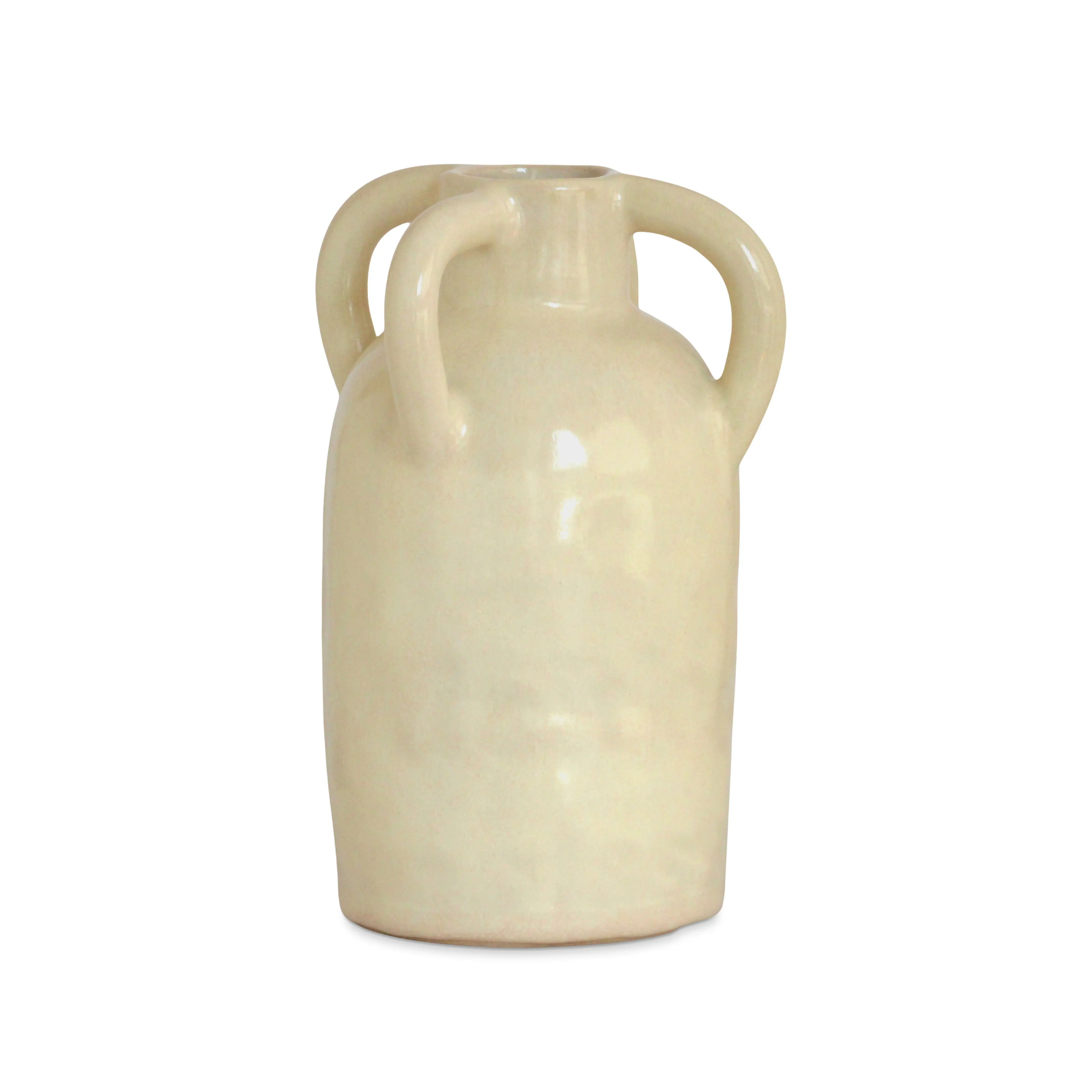 Organic Grecian Vase Small / Semi-Gloss Off White
