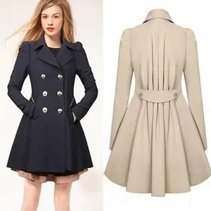 2025 Slim Fit Mid-Length Commuter Jacket Plus Size Women's Spring and Autumn Trench Coat