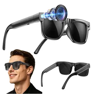 Smart AI Glasses for Men, with 8MP Camera, Anti-Shake Video Recording , 4GB Memory Build-in(No TF Card Need), 290Mah Battery,AI Multi Languages Translation ,Bluetooth Calling ,HiFi Audio ,Music Control.