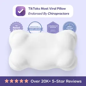 Mellow Sleep | CloudAlign Pillow + FREE Cooling Pillowcase - Ergonomic Cervical Pillow +Dual-Height Memory Foam with Cooling Pillowcase for Side Back & Stomach Sleepers Best Pillow 2025 Awarded