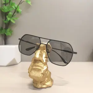 Moai Statue Pen Holder Desktop Glasses Holder High Beauty Creative Resin Nordic Gift Decor 10x7x5cm 230g