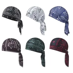 6pcs Paisley Cooling Headscarf Cap Set, Vintage Bandana , Motorcycle Pirate Head Wrap Helmet Liner, Stretch Fit Hand Washable Multi-Use Outdoor Headwear for Sports & Outdoor Activities summervibes summerwins