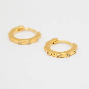 Diamond Huggie Hoops