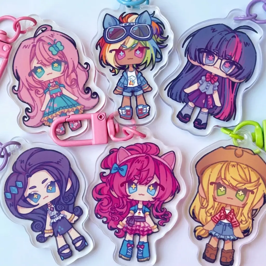 MLP - Acrylic keychains, My Little Pony, Friendship Is Magic, Perfect For Bags, Keys, Or Gifts