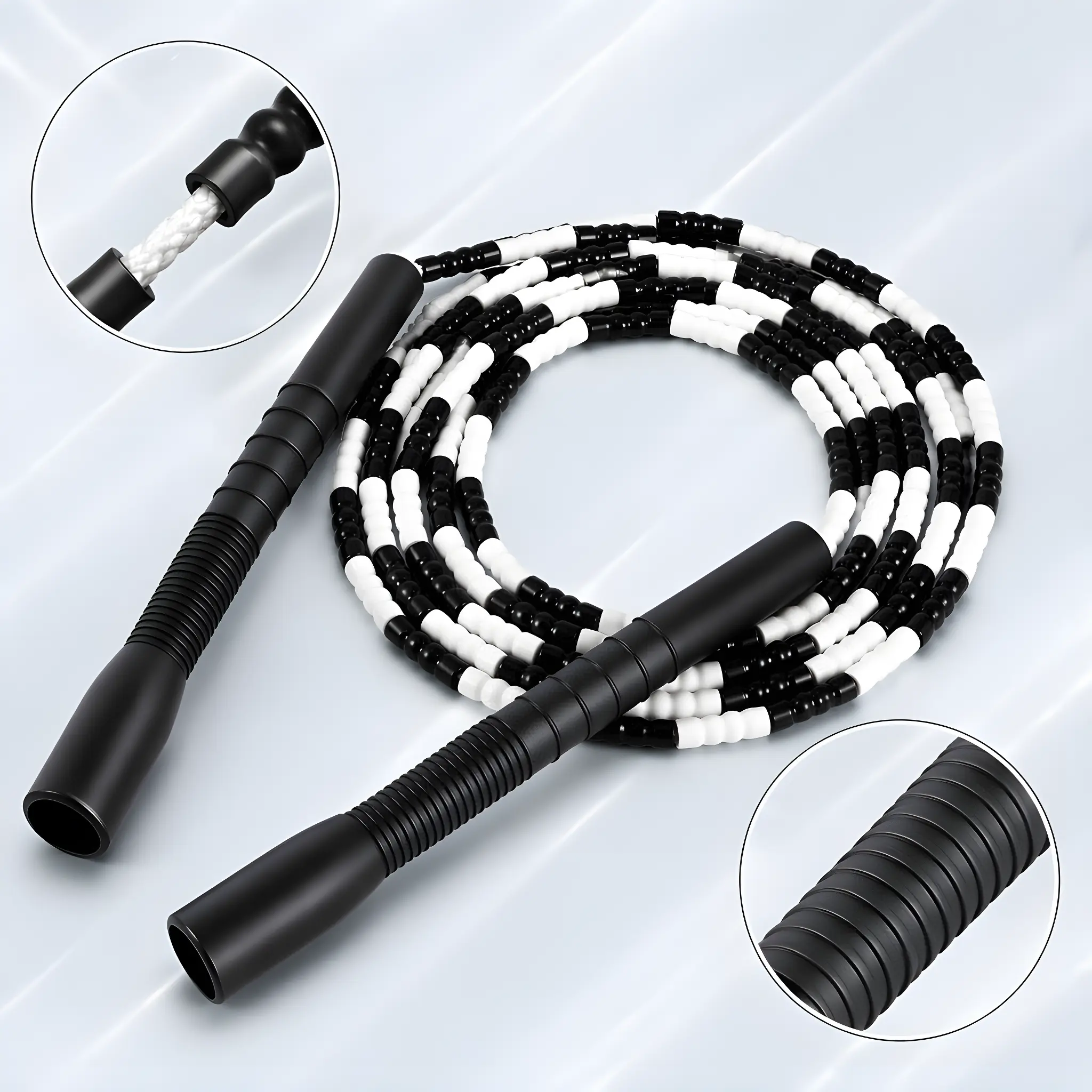 YUEDONG Soft Beaded speed Jump Rope for Beginners | Adjustable TPU classic Rope, Comfortable Home Workout, Smooth Rhythm & Easy Control parent-child interaction