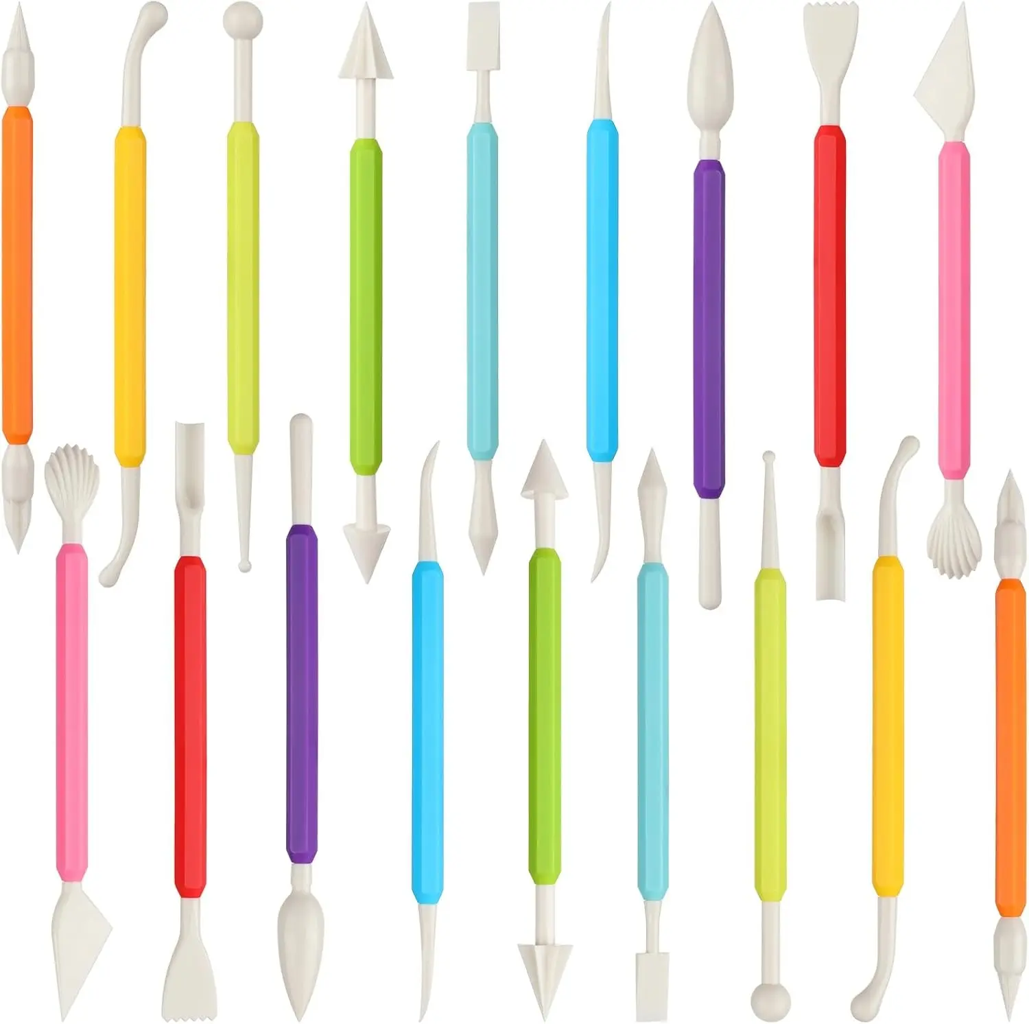 18PCS Double Head Clay Sculpting Tools Kit, Air Dry Clay Carving Tools for Beginners and Adults, Ideal for Sculpting Shaping, Suitable for Sculpey Modeling Clay and Air Dry Clay