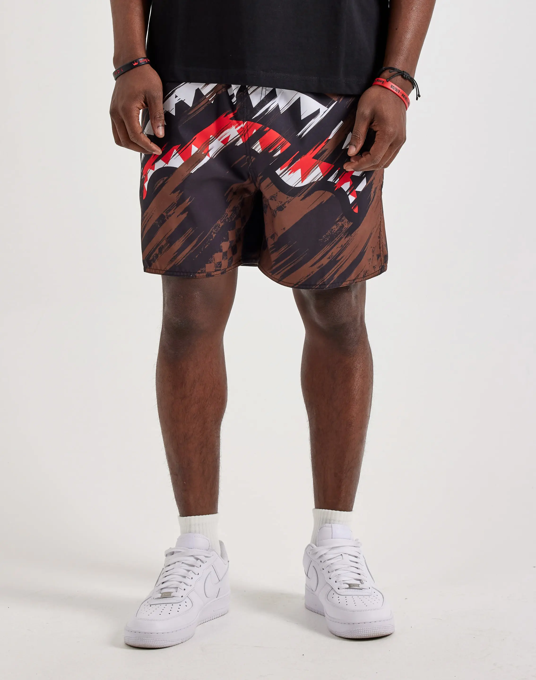 Mens Sprayground Drifter Shark Racer Swim Shorts