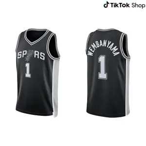 Wemby Spurs Basketball Mesh Shirt - Spurs Team Basketball Mesh - Unisex Sleeveless Jersey with Reinforced Binding & All-Over Sublimation Print